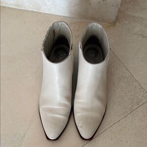 Vince Camuto White Ankle Booties
